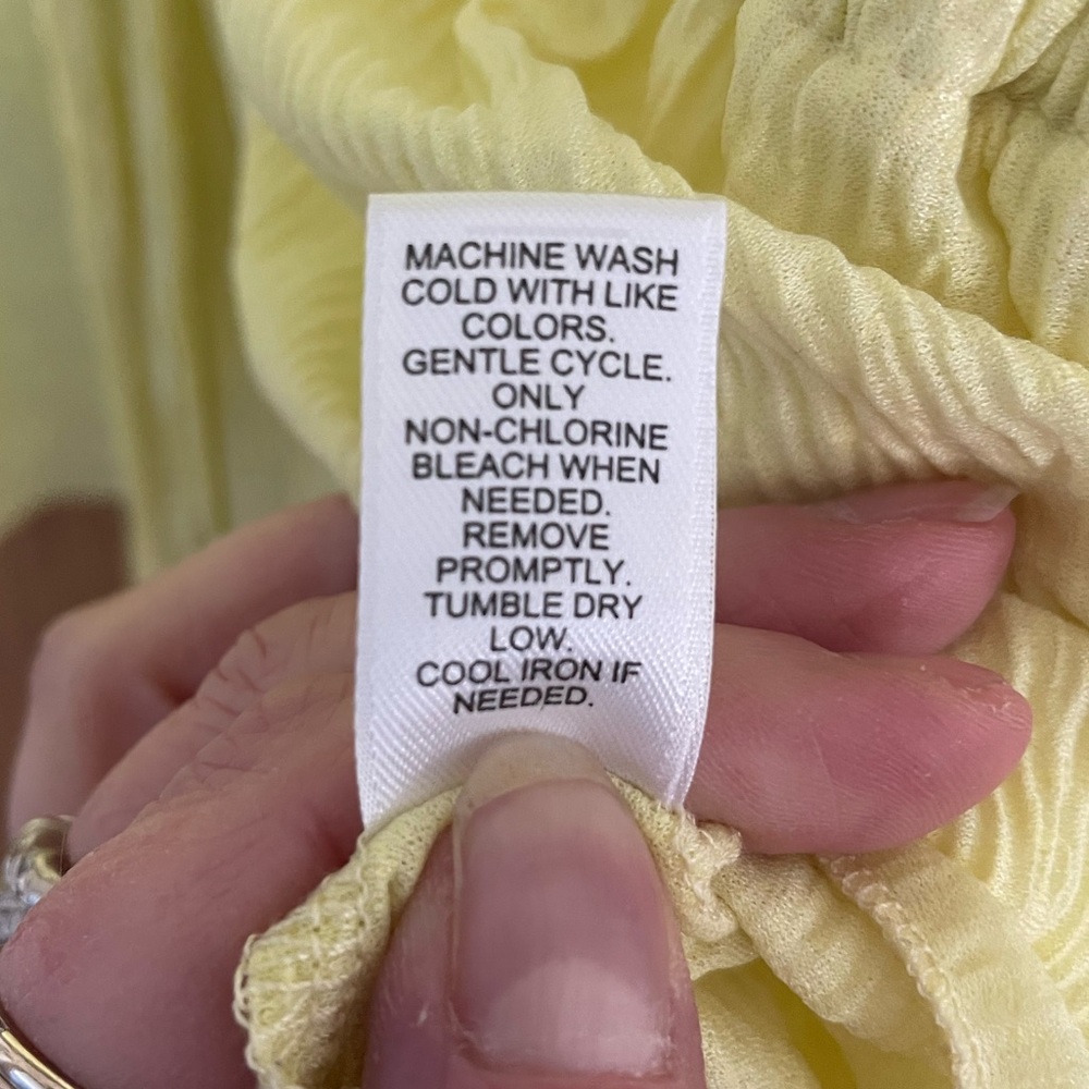 EUC Cato Blouse in Yellow with Double Drawstring Waist and V-Neck - Picture 7 of 7